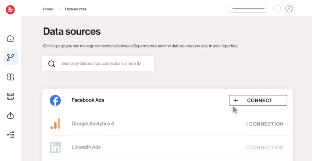 Supermetrics Data Sources 