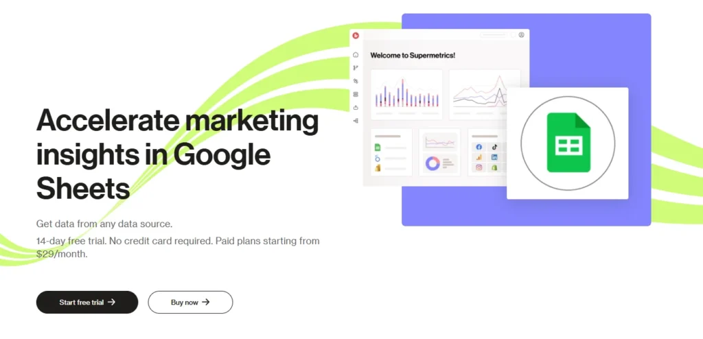 Supermetrics for Google sheets 