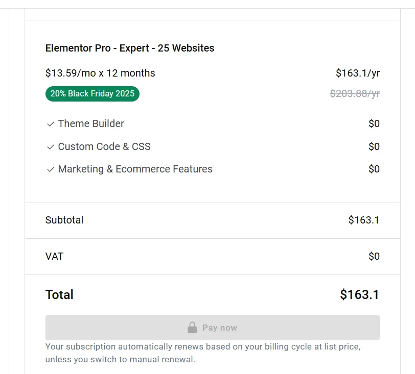 Elementor Black friday Coupon