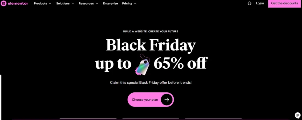 Elementor Black friday discount