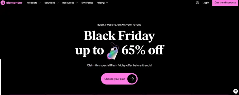 Elementor Black friday Discount