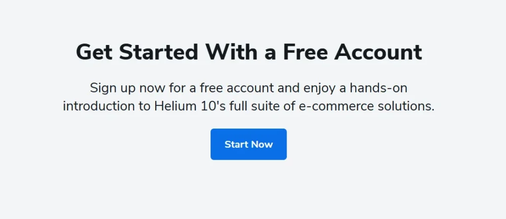 Helium 10 Free Trial Account