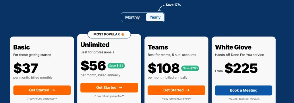 Pop Pricing Plans 