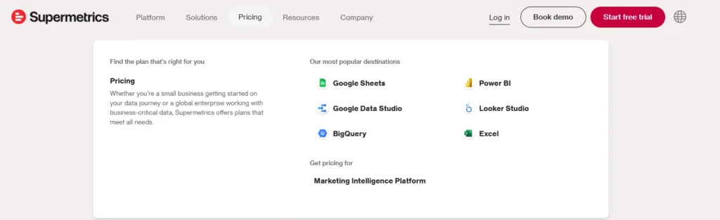 Supermetrics Pricing works 