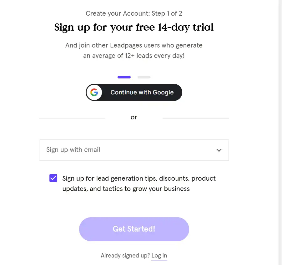 Leadpages Coupon Code & free Trial 