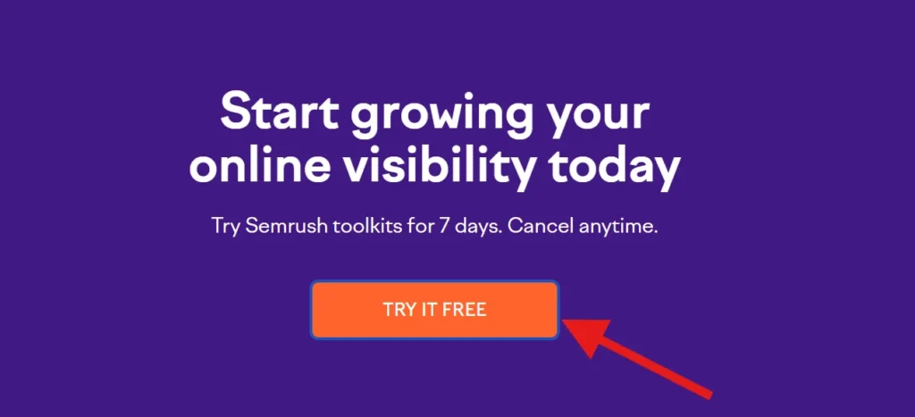 Semrush try for free 