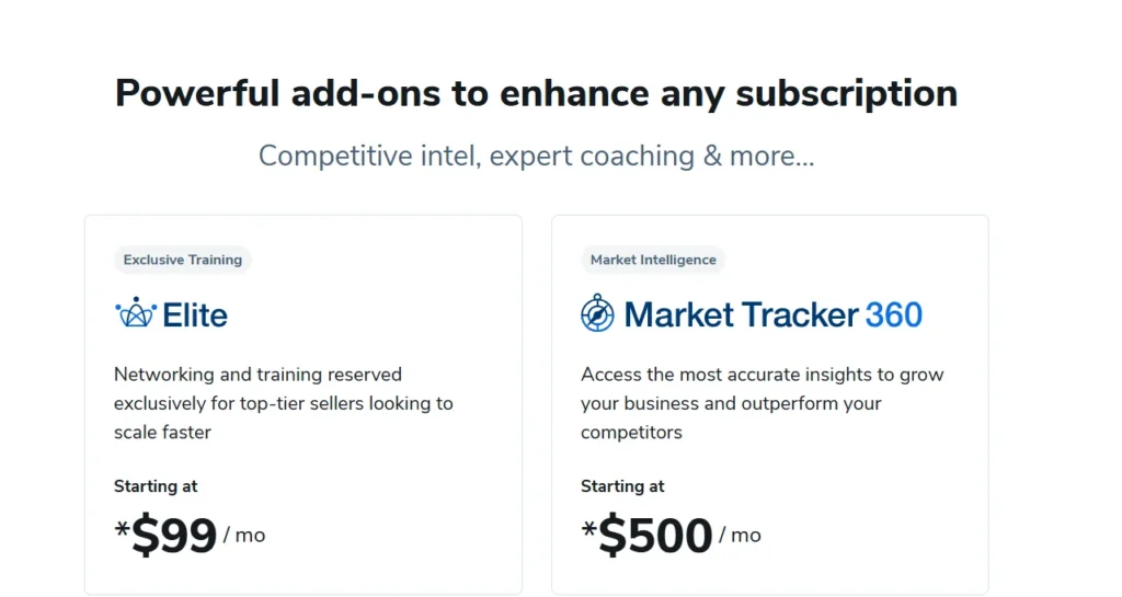 Helium 10 Pricing Add Ons
