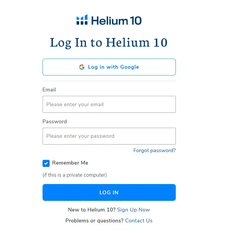 Helium 10 Free Account login 