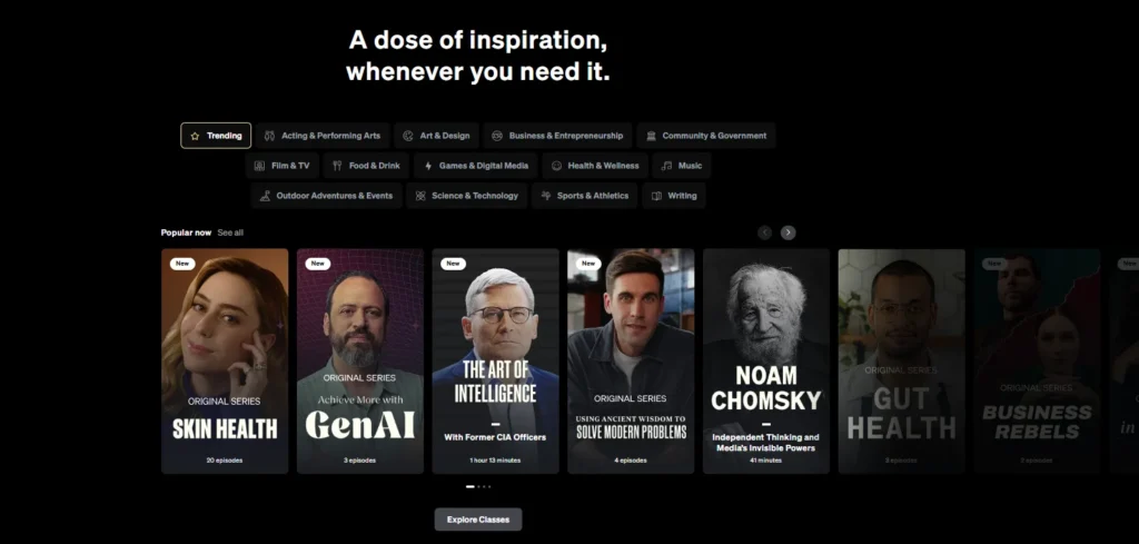 Masterclass free Trial 