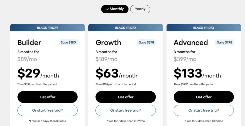 Teachable Black friday Pricing