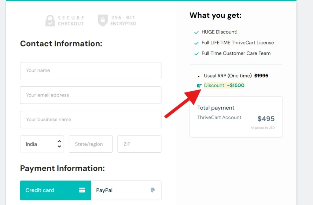 Thrivecart discount 