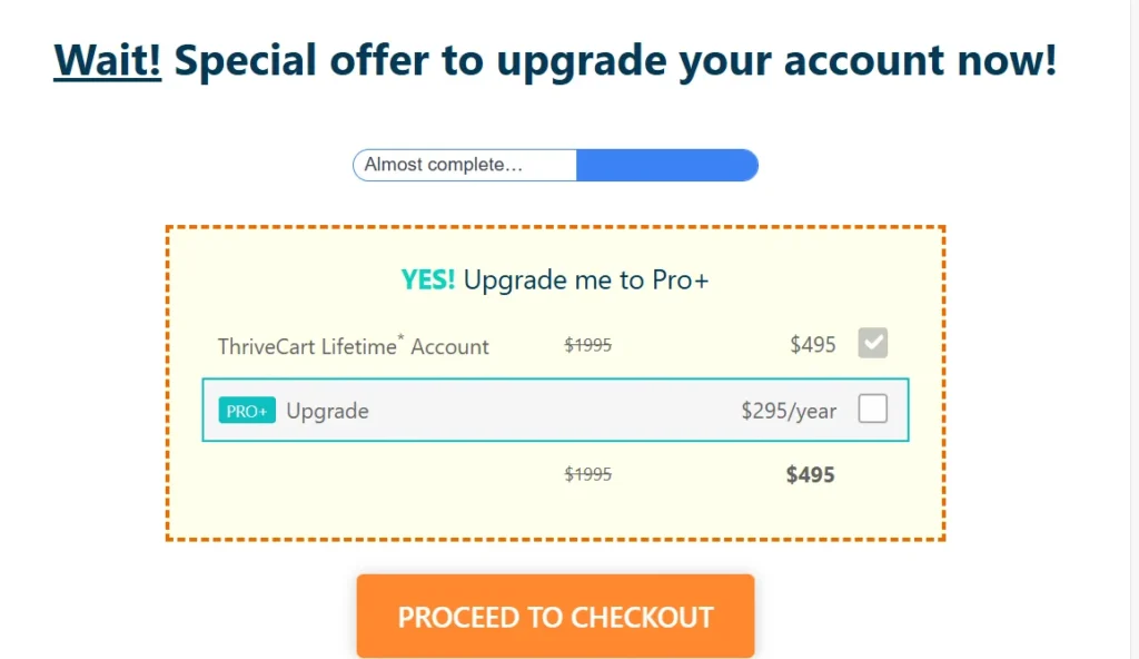 Thrivecart Upgrade 