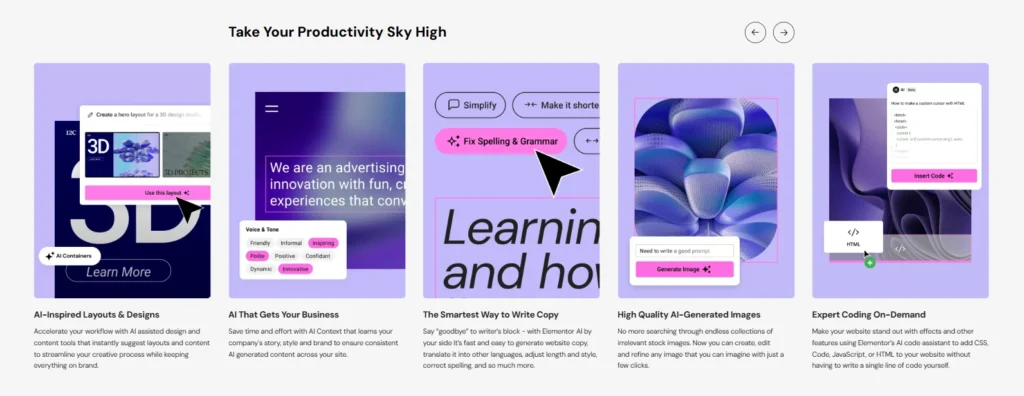 elementor designs and templates 