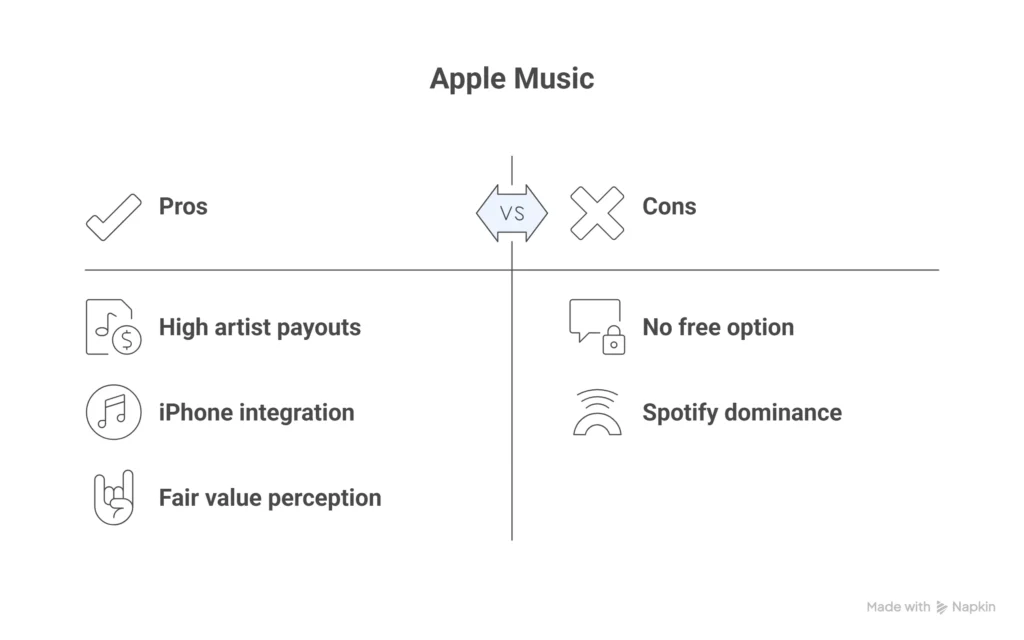 Apple Music Pros cons globally Based 