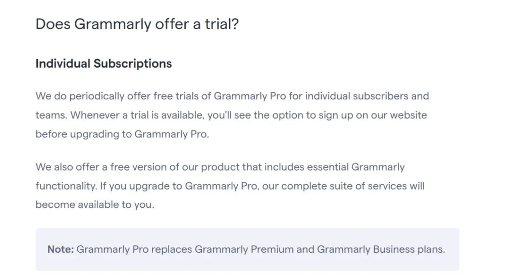 Grammarly Premium Free Trial