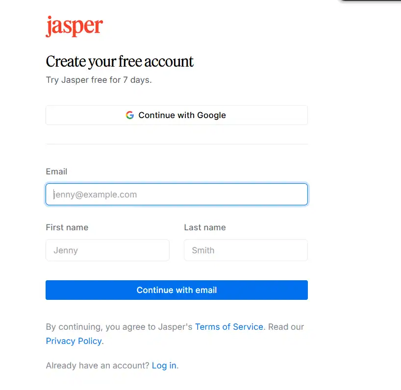 Jasper AI Free Trial 