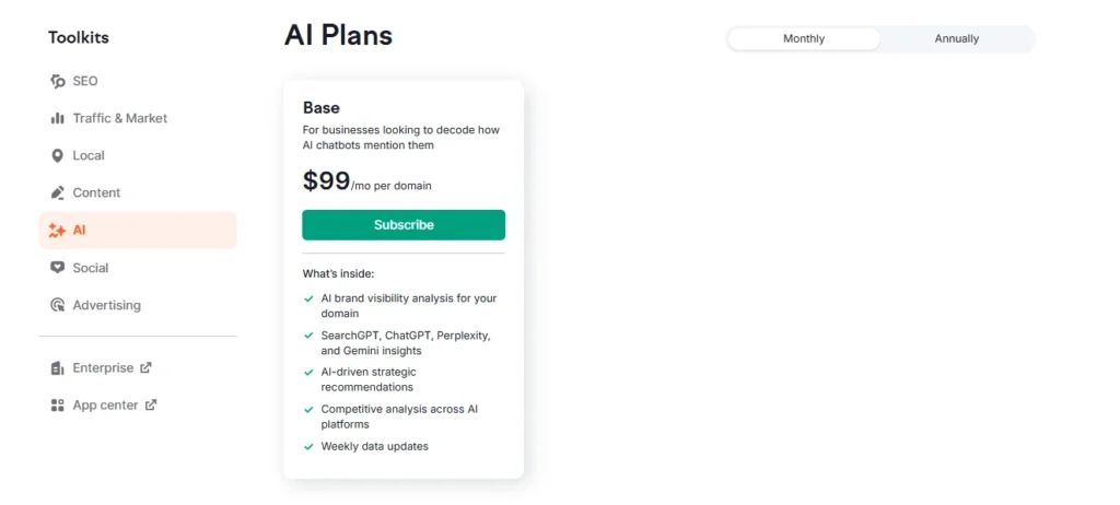Semrush AI Toolkit 