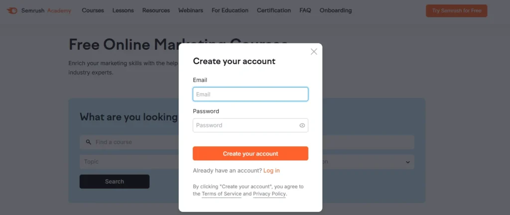 Semrush Academy Account 