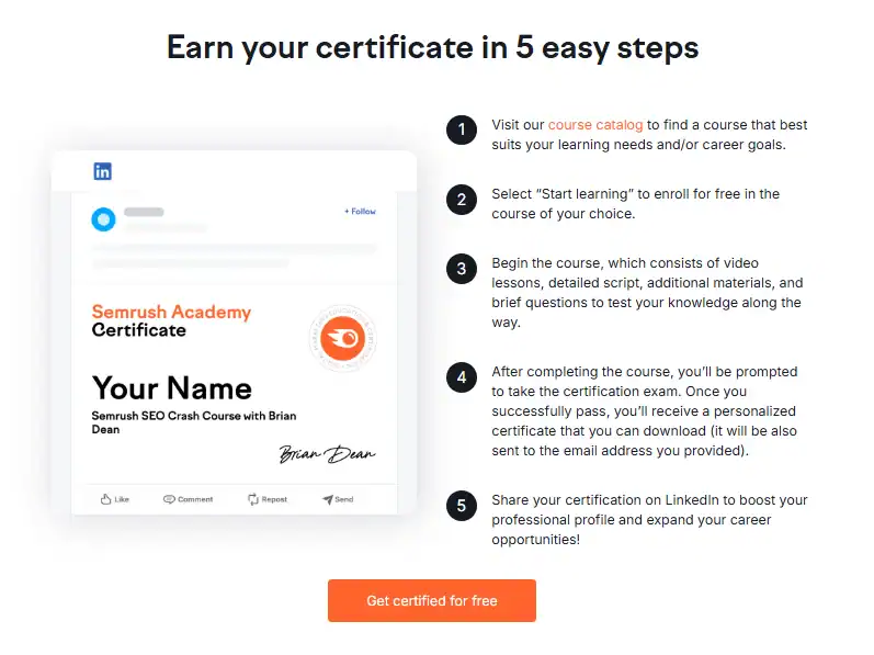 Semrush Certification 