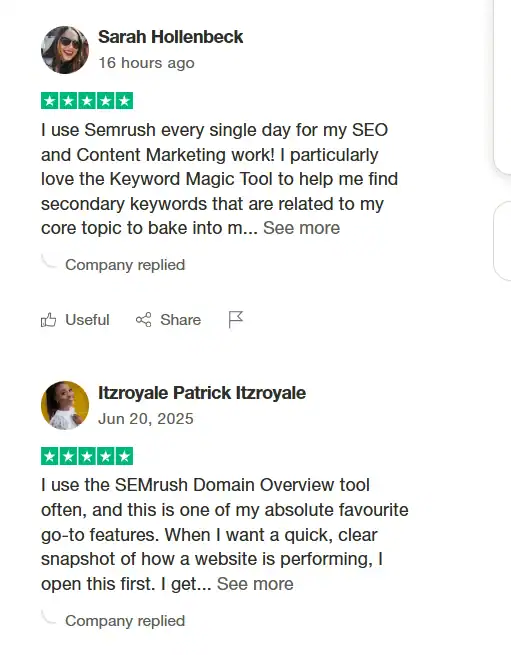 Semrush User Reviews 
