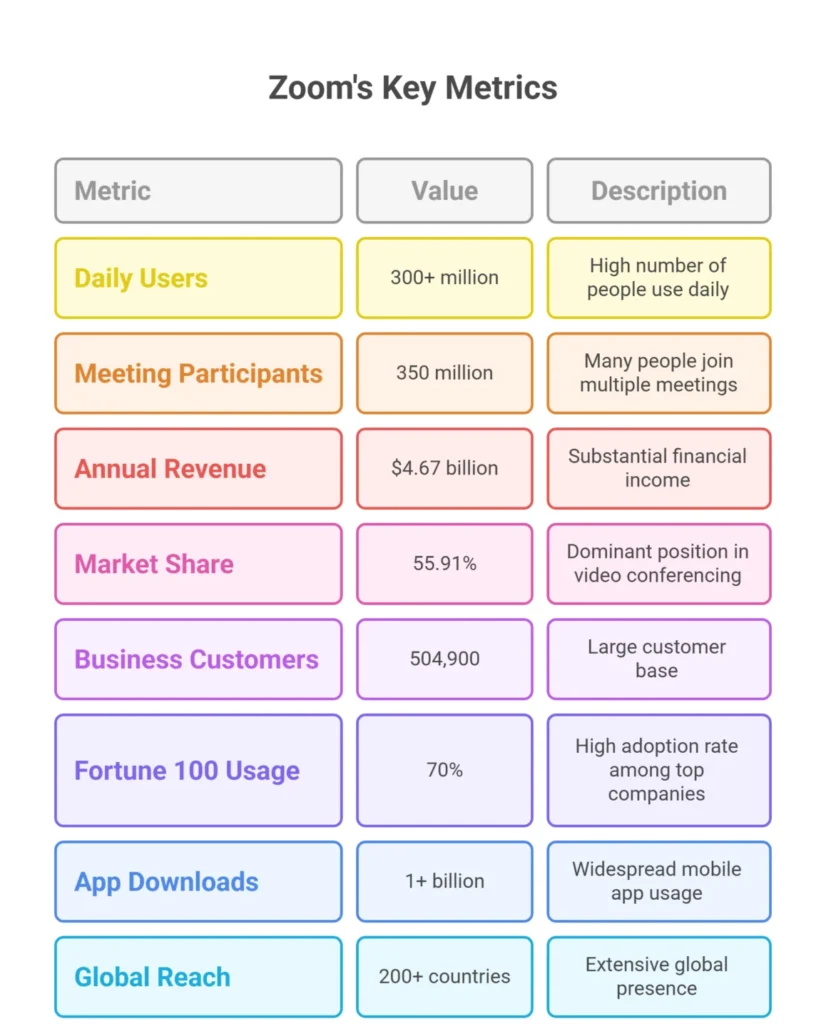Zoom user key statistics
