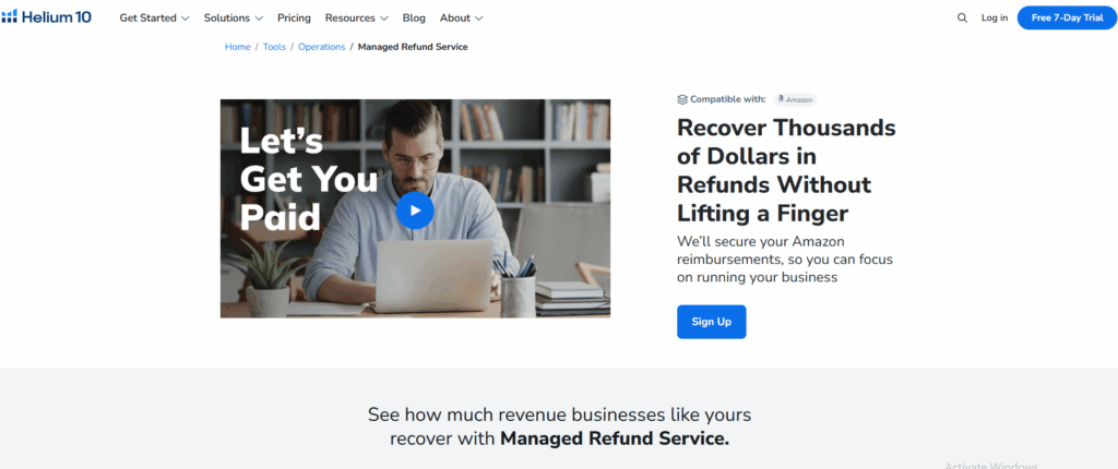 Helium 10 Refund Management