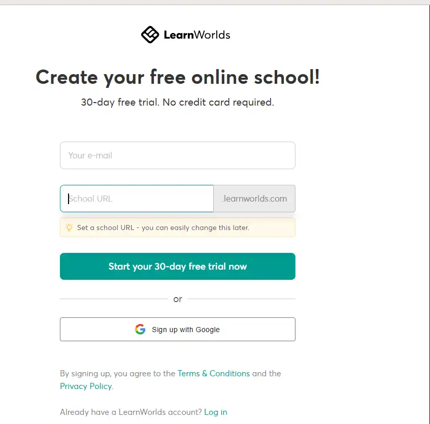 learnworlds free trial 