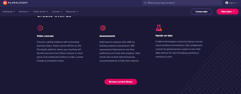 Pluralsight learning format 