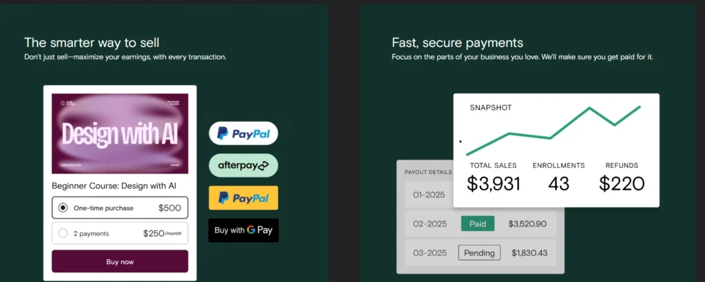 Teachable Payment checkout 