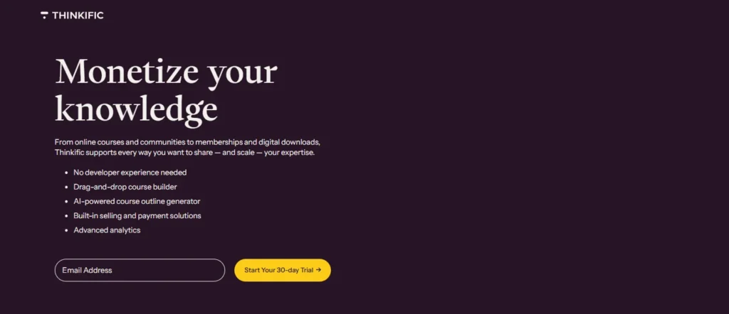 Thinkific free trial 