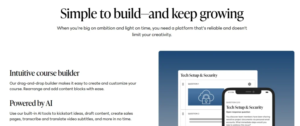 Teachable course creation