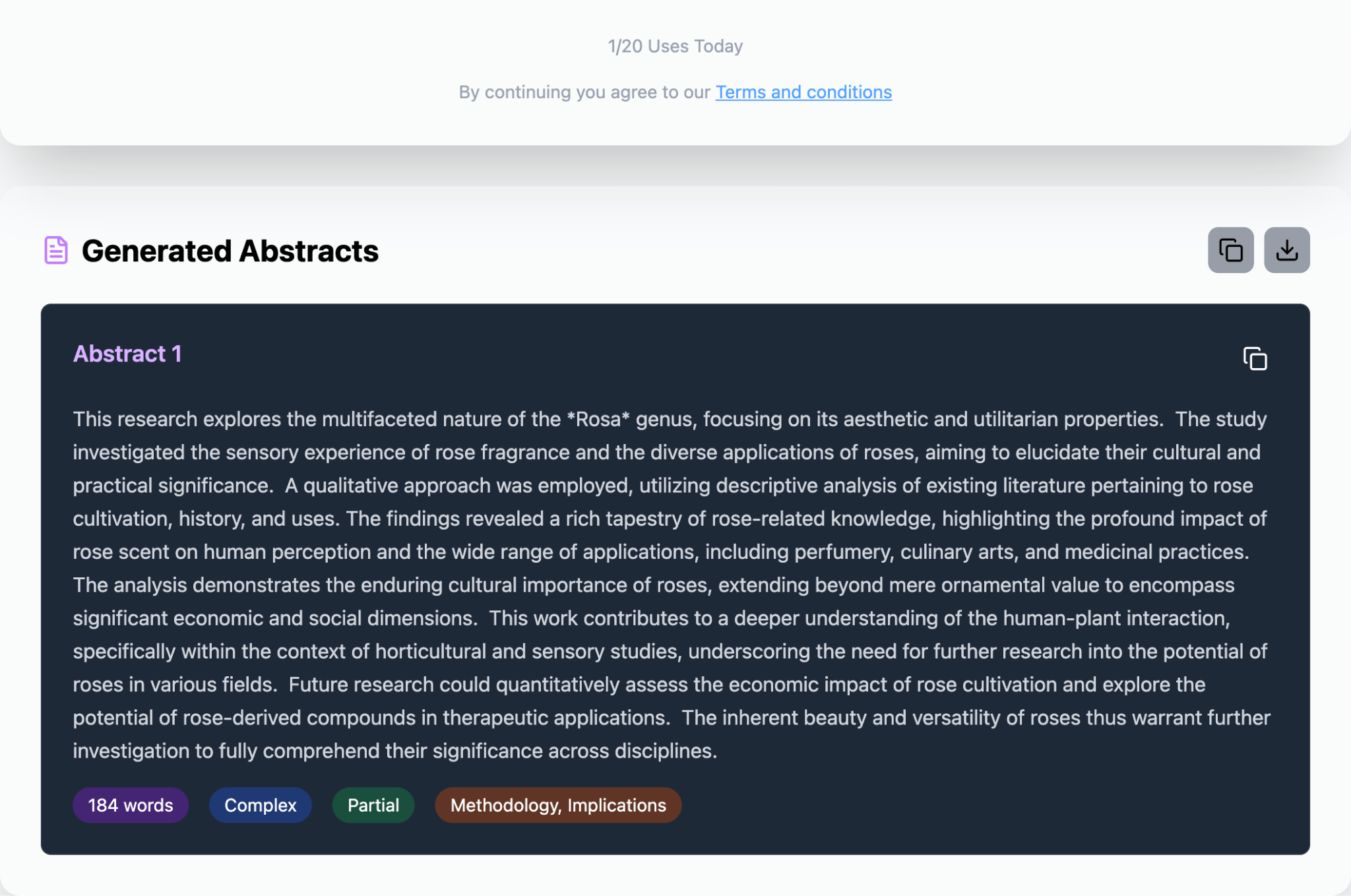 Abstract Generator Tool