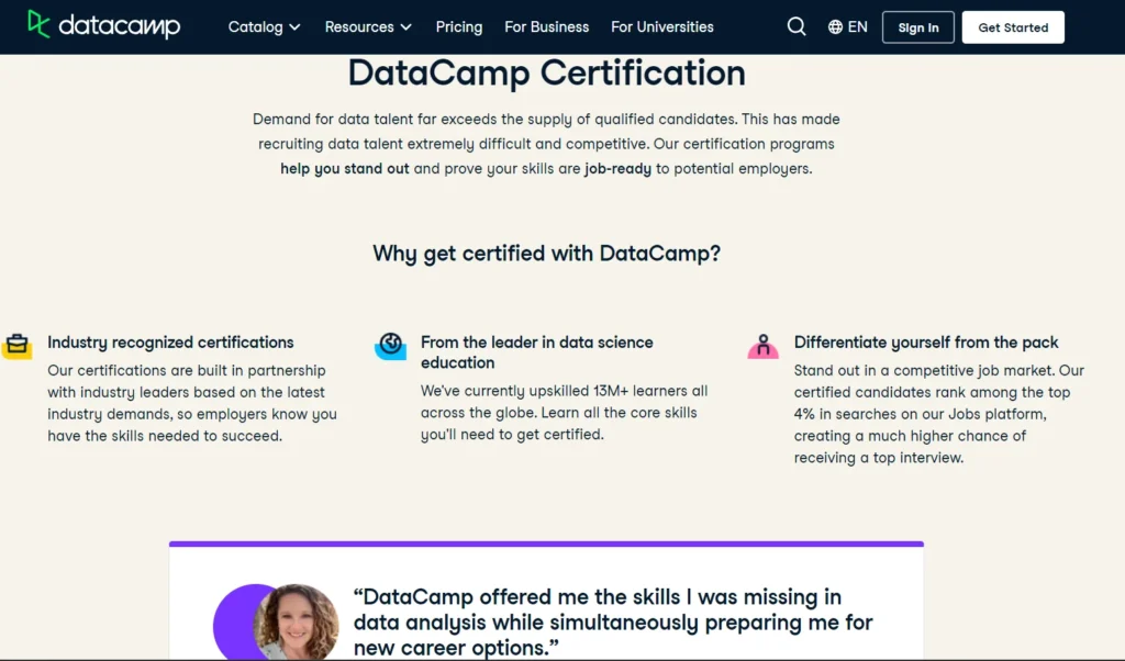Datacamp certificates 