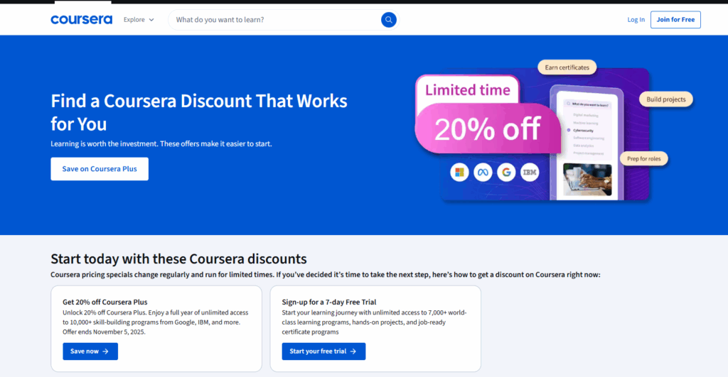 coursera Discounts and Financial Aid