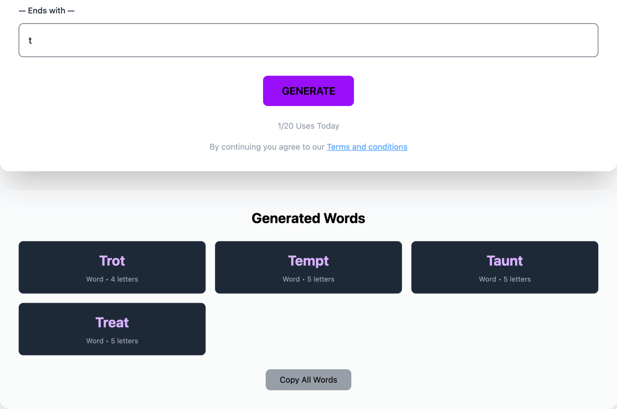 Random Word Generator