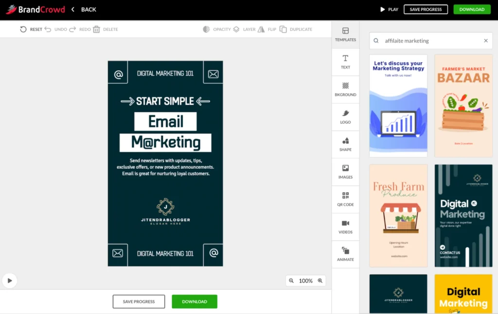 Downloading the Instagram Story Design
