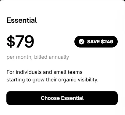 Surfer seo pricing essential Plans