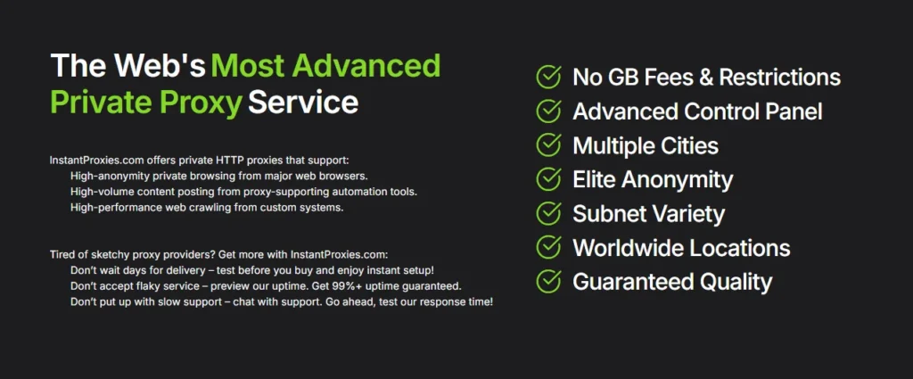 Instantproxies offerings