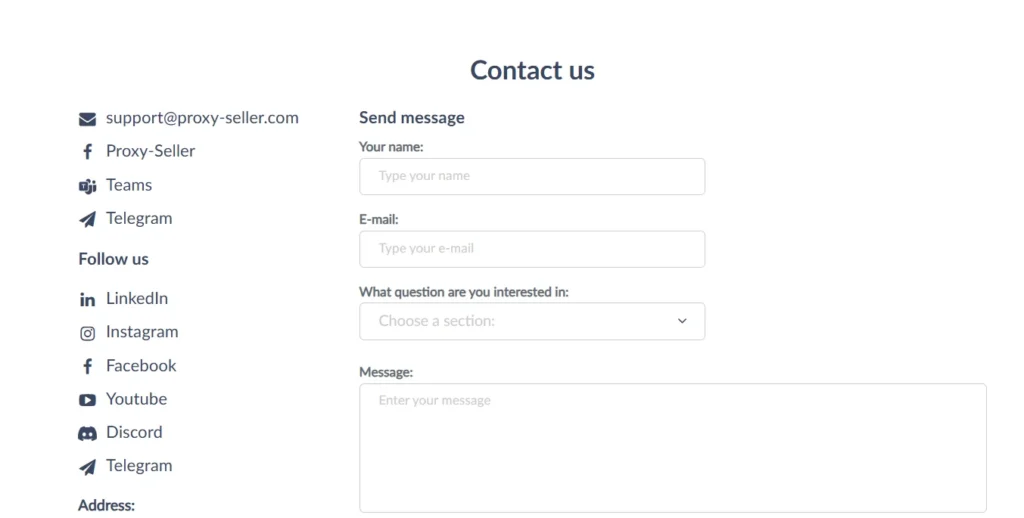 Proxy seller Customer Support