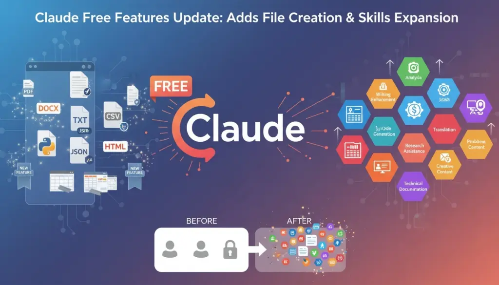 Claude Free Features Update: Adds File Creation & Skills Expansion
