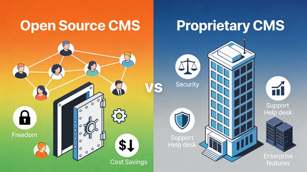 Open Source vs Proprietary CMS