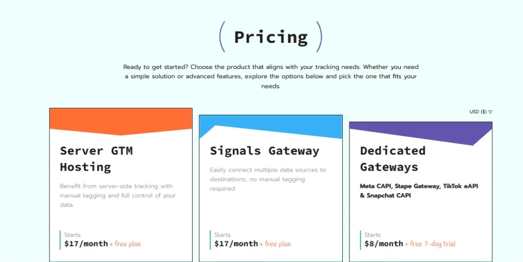 Stape.io Pricing Plans