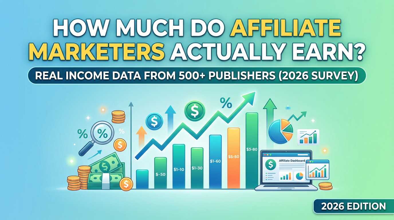 How Much Do Affiliate Marketers Actually Earn? Real Income Data from 500+ Publishers (2026 Survey)