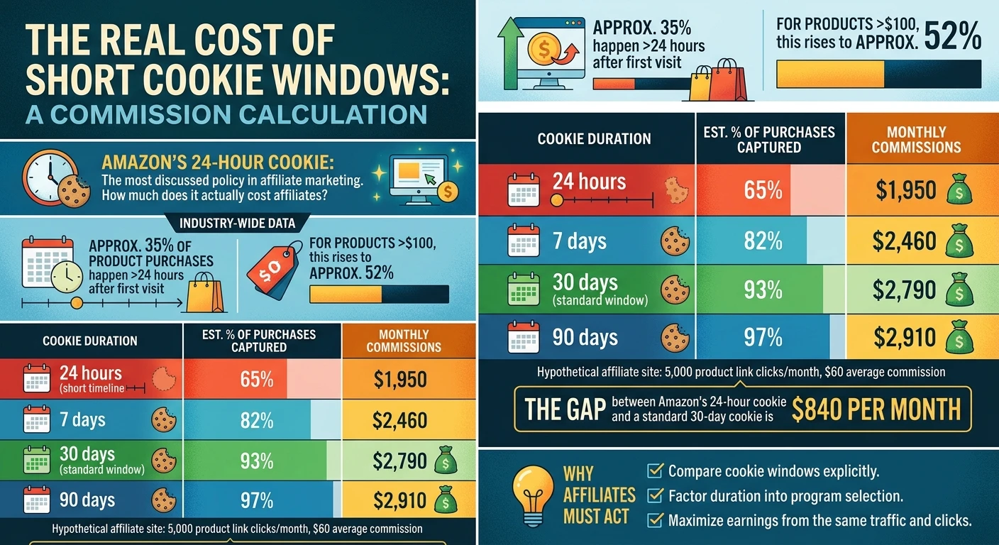The Real Cost of Short Cookie Windows: A Commission Calculation