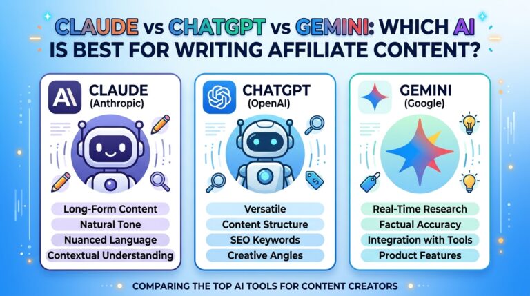 Claude vs ChatGPT vs Gemini: Which AI Is Best for Writing Affiliate Content?
