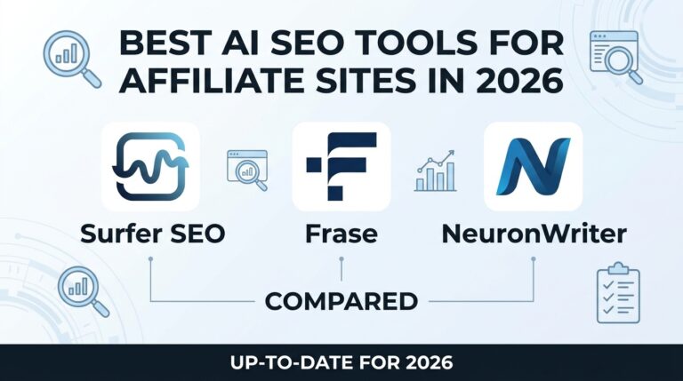 Best AI SEO Tools for Affiliate Sites in 2026: Surfer SEO, Frase, NeuronWriter Compared