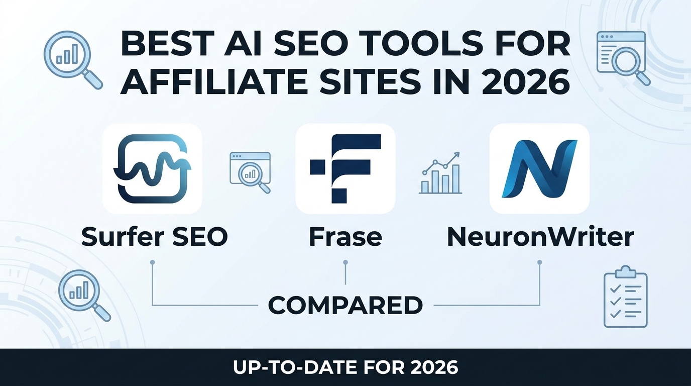Best AI SEO Tools for Affiliate Sites in 2026: Surfer SEO, Frase, NeuronWriter Compared
