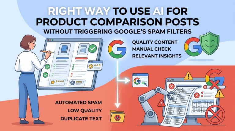 The Right Way to Use AI for Product Comparison Posts Without Triggering Google's Spam Filters