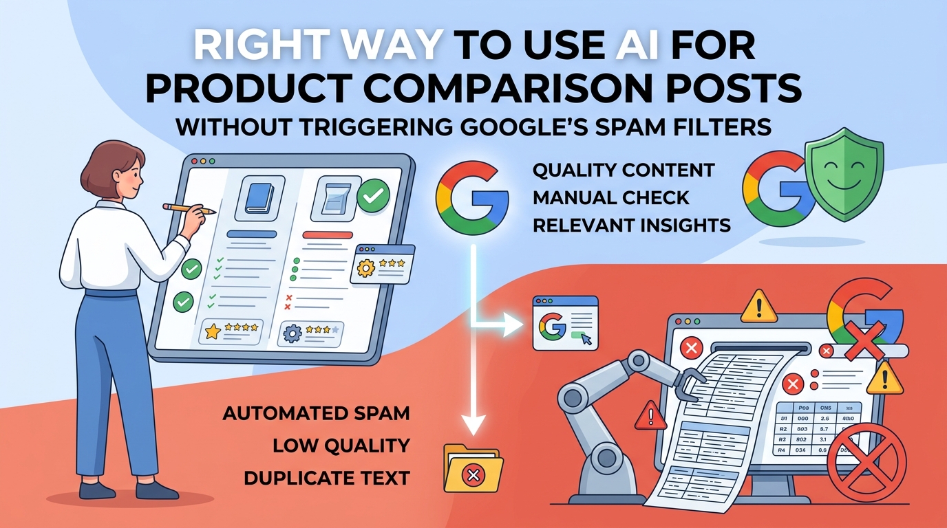 The Right Way to Use AI for Product Comparison Posts Without Triggering Google's Spam Filters