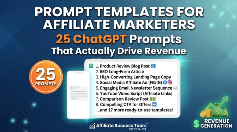 Prompt Templates for Affiliate Marketers: 25 ChatGPT Prompts That Actually Drive Revenue